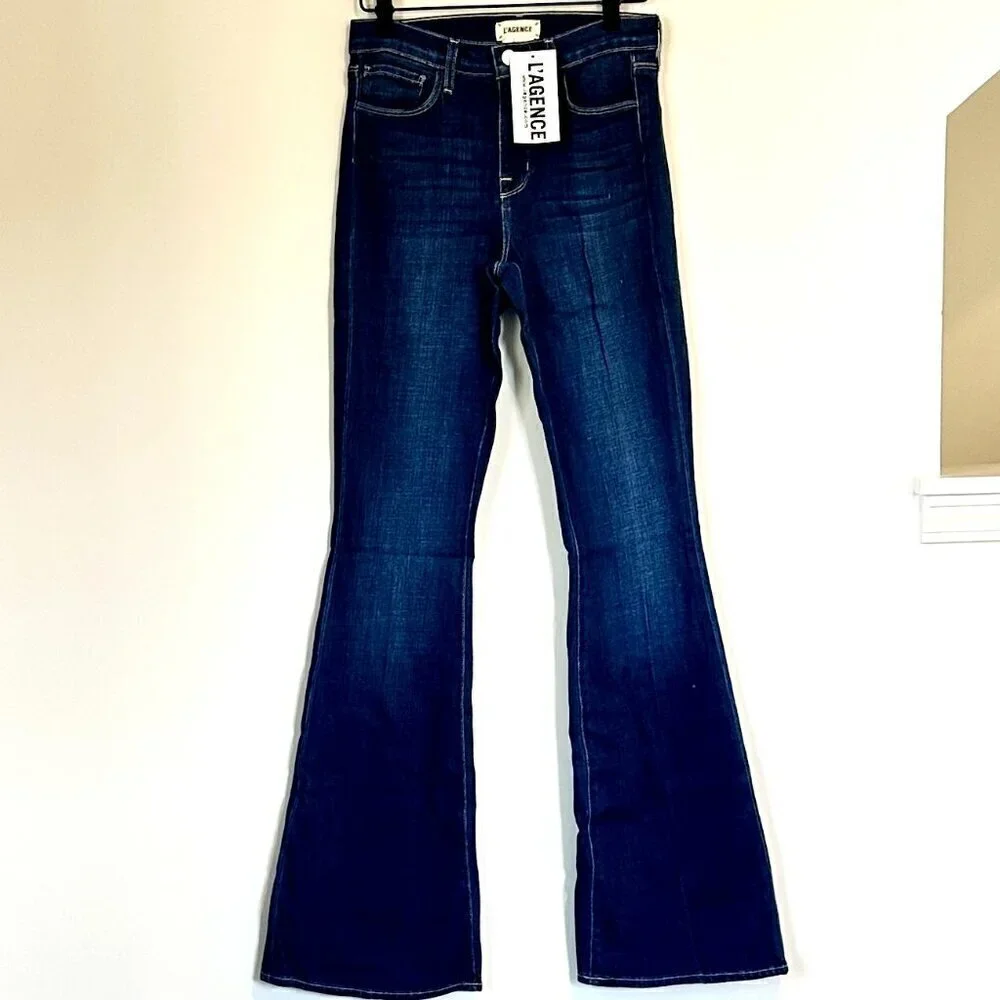 NWT L'AGENCE Bell High Rise Flare Jean in Delta - Size 25